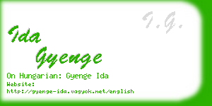 ida gyenge business card